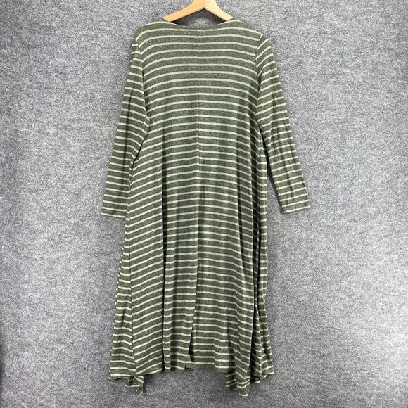 LulaRoe Top Women S Small Gray Striped Open Front Long Sleeve Cover Up Casual - Picture 2 of 9